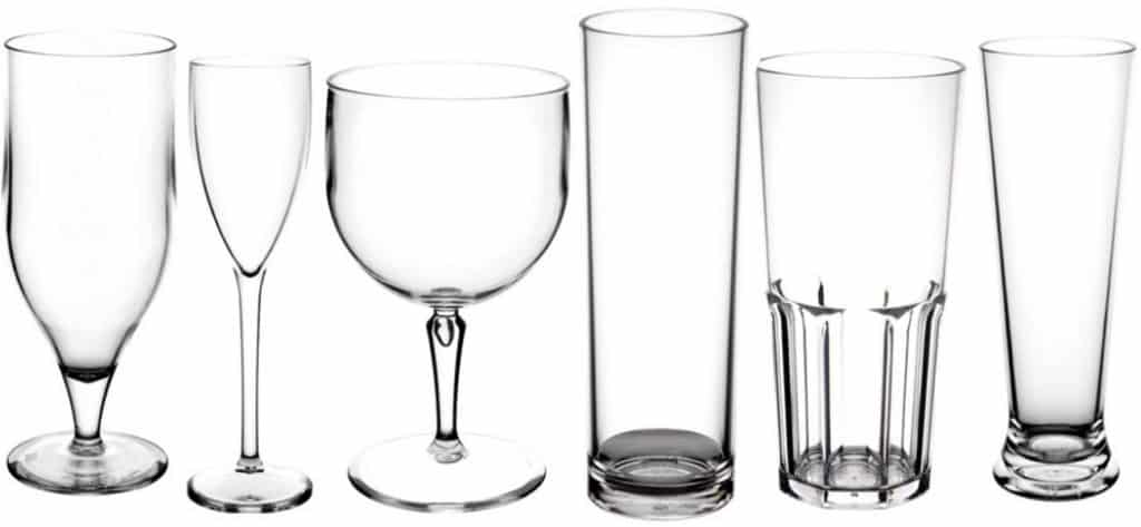 El material utilizado en los vasos de policarbonato