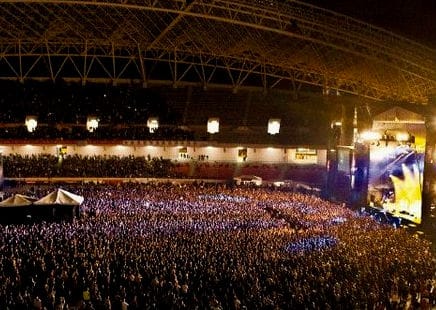 concierto en un estadio